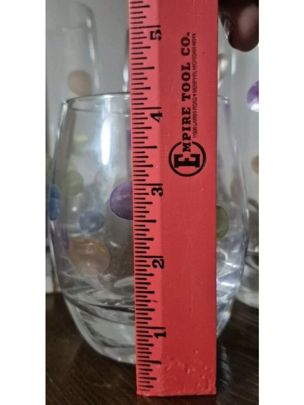 Vintage (4) Block Cabaret Double OLD FASHIONED GLASSES w/Colored Bubbles